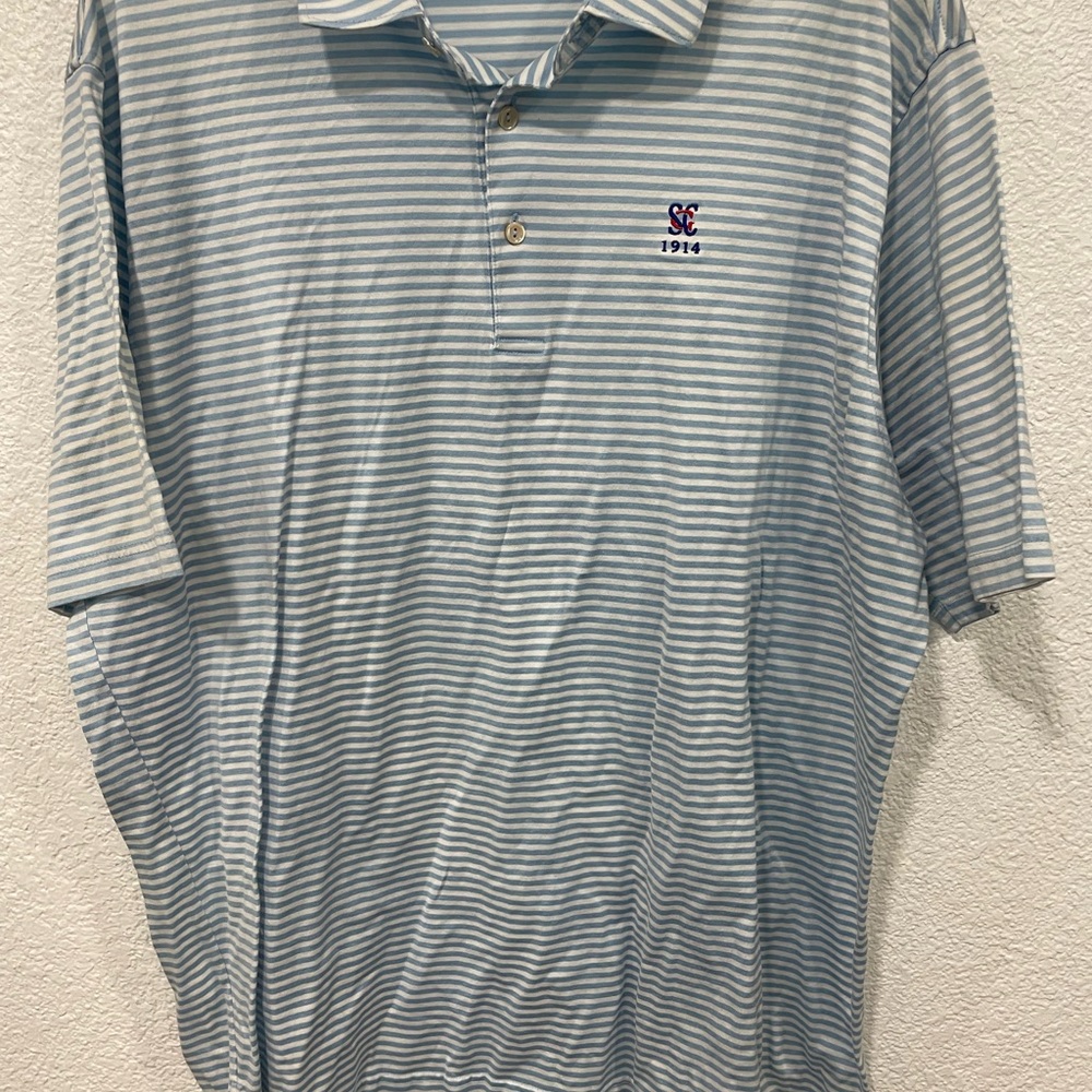 PETER MILLAR SCG 1914 Polo Shirt Men's XL striped